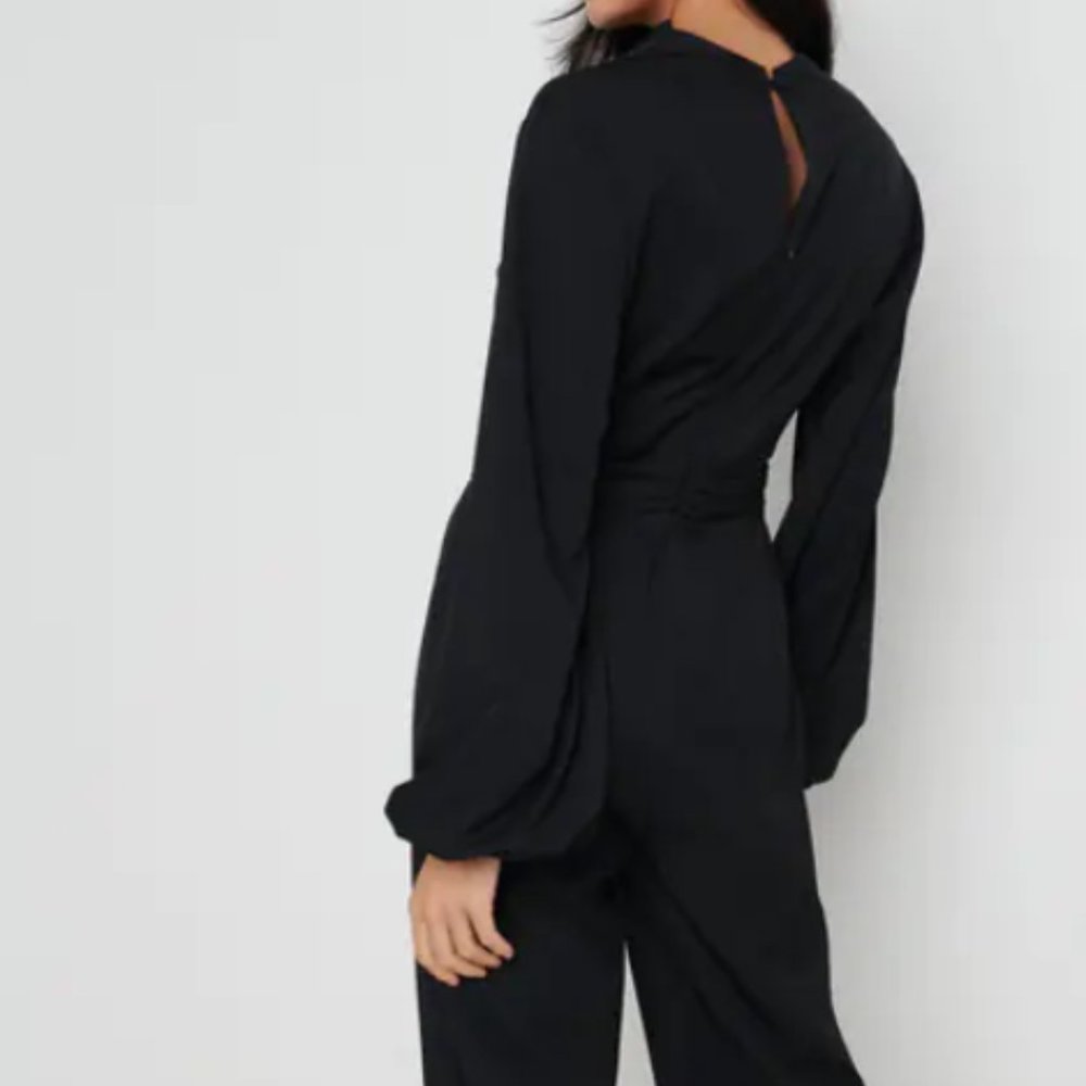 Jemima Balloon Sleeve Jumpsuit Black size 6